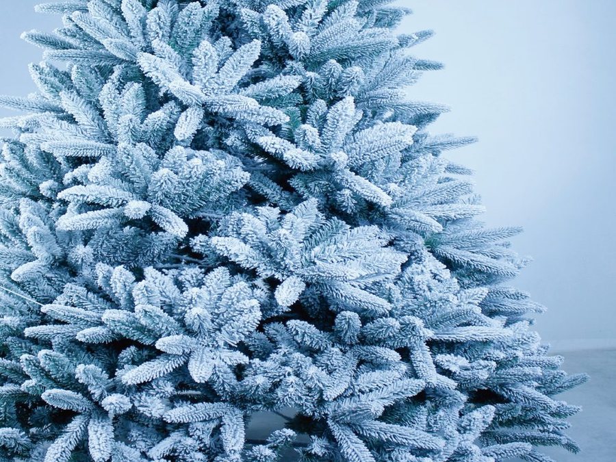 Slim flocked tree